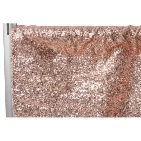 Glitz Sequin 10ft H x 52" W Drape/Backdrop panel - Blush/Rose Gold