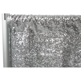 Glitz Sequin 10ft H x 52" W Drape/Backdrop panel - Silver