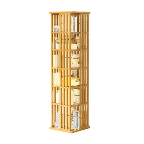 360° Rotating Bamboo Bookshelf, 6-Shelves, Freestanding