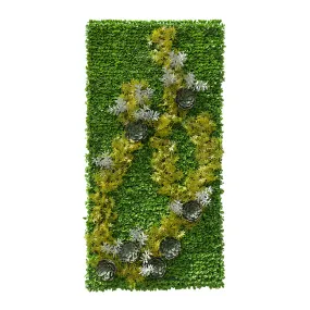 4' x 8' Green Wallscape Kit - Peperomia, Maple Ivy, Succulents