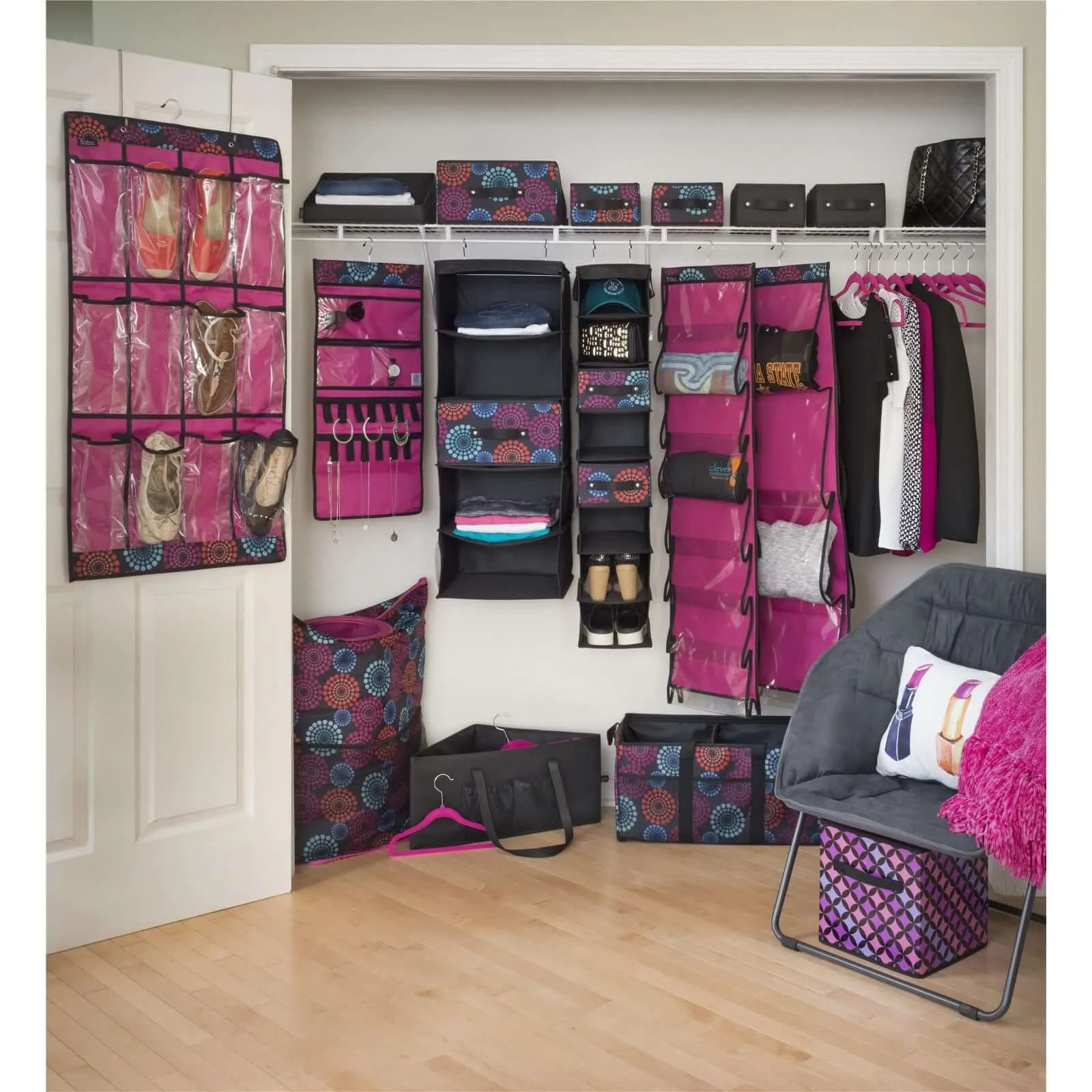 5-Shelf Organizer Bins - Bright Lights