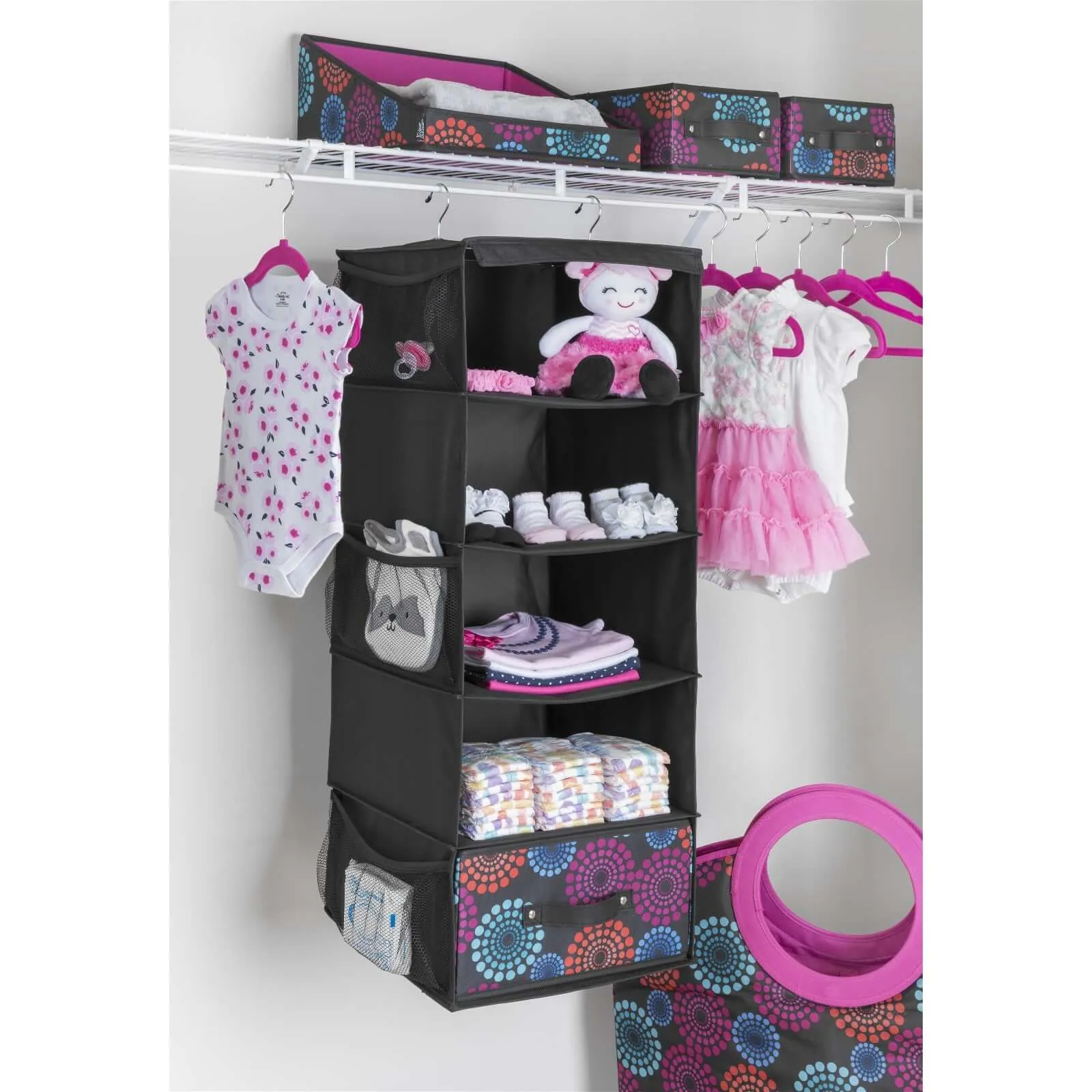 5-Shelf Organizer Bins - Bright Lights