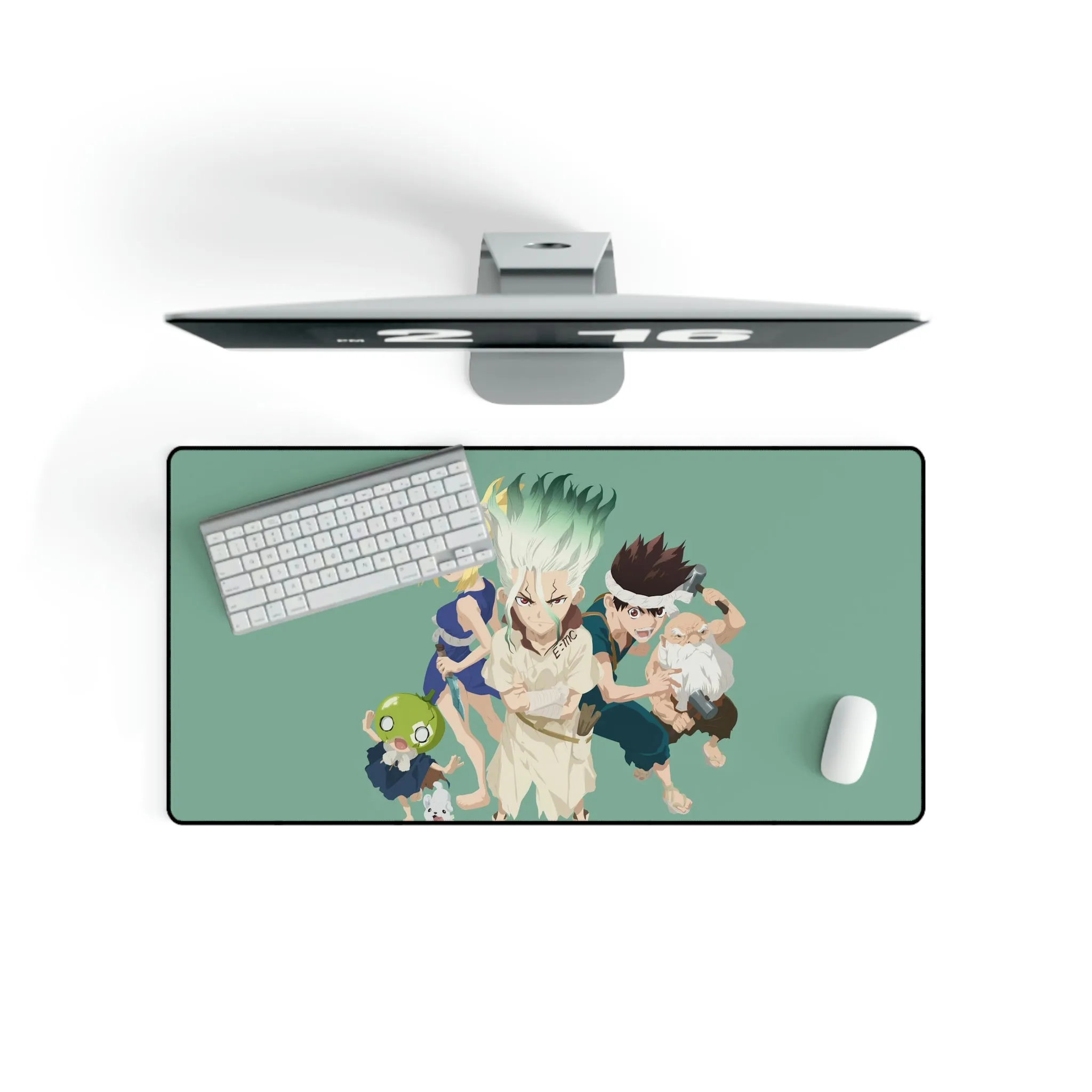 #5.3101, Dr. Stone, Anime, Characters, Senku, Kohaku, Chrome, Mouse Pad (Desk Mat)