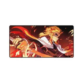 #8.2058, Demon Slayer, Kyojuro Rengoku, Katana, Flame, Hashira, Mouse Pad (Desk Mat)