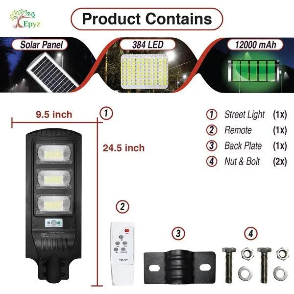 90 Watt Solar LED Light (White Light)