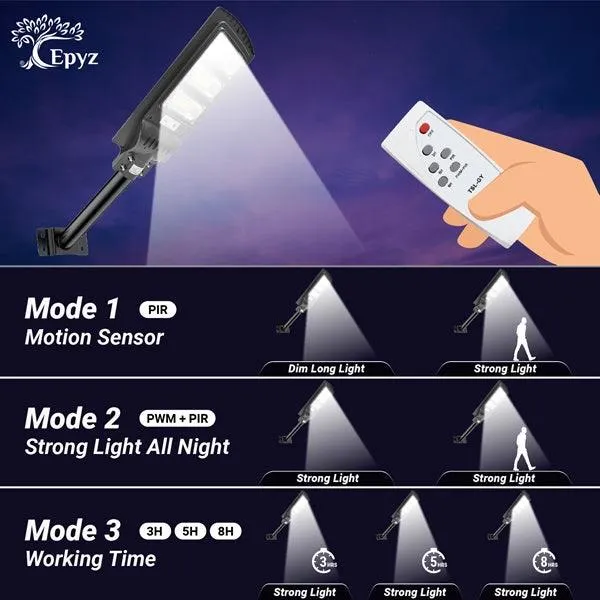 90 Watt Solar Street Light (White Light)