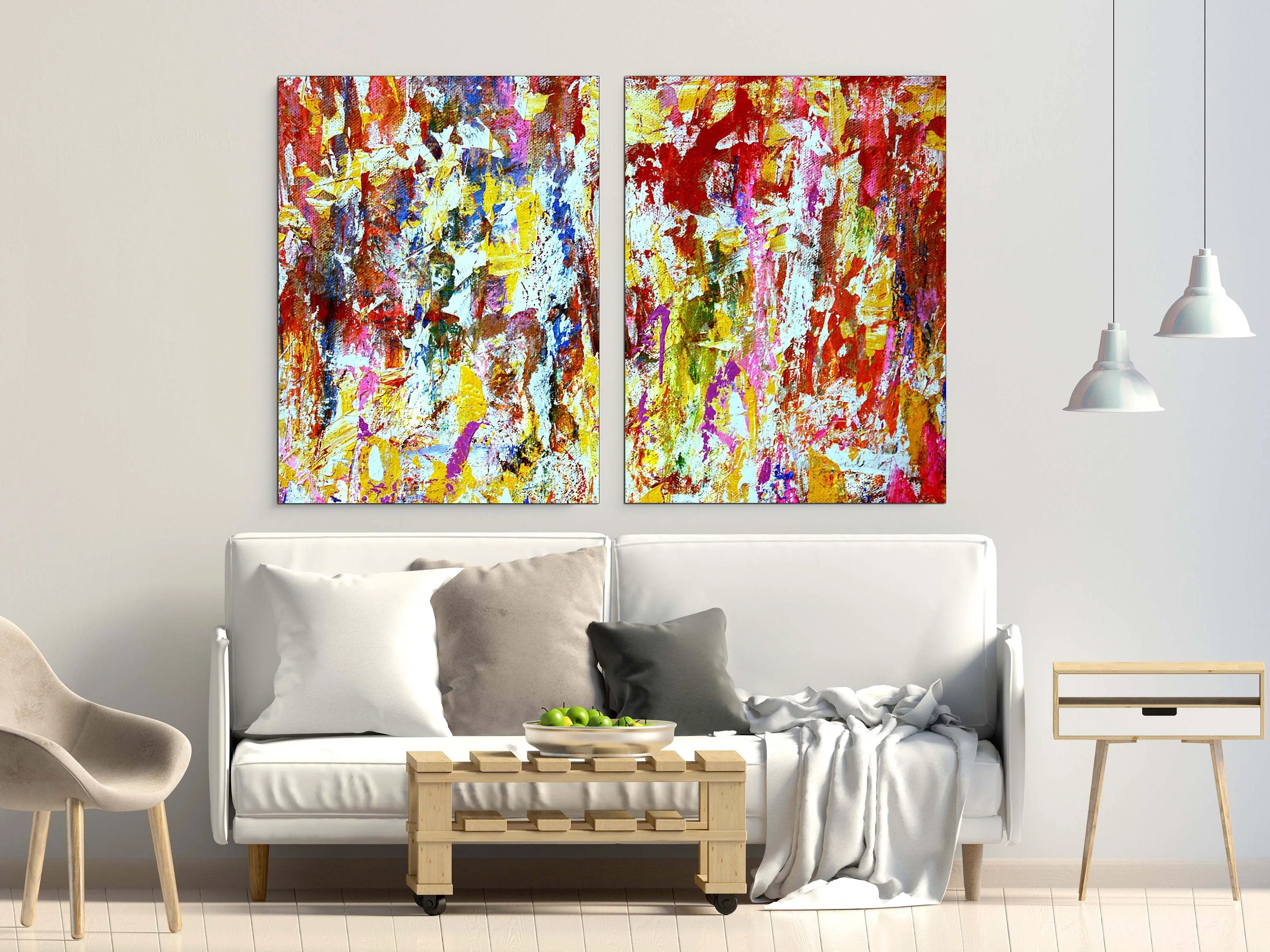 Abstract wall art paintings on canvas, home wall decor, abstract print, multi panel wall art abstract canvas trendy wall art Modern wall art