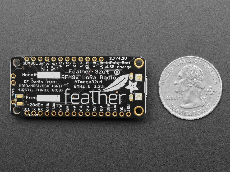 Adafruit Feather 32u4 RFM96 LoRa Radio - 433MHz