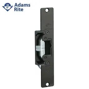 Adams Rite - 7410 - Electric Strike for Adams Rite or Deadlatches or Cylindrical Locks - 1/2" to 5/8" Latchbolt  - Dark Bronze Anodized - Fail Safe/Fail Secure - 1-7/16" x 7-15/16" - Flat Radius Plate - 12/24 VDC