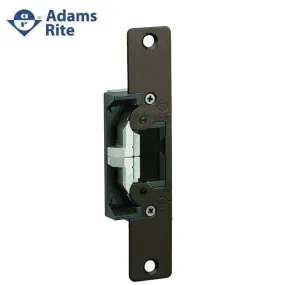 Adams Rite - 7430 - Electric Strike for Adams Rite or Deadlatches or Cylindrical Locks - 1/2" to 5/8" Latchbolt  - Dark Bronze Anodized - Fail Safe/Fail Secure - 1-1/4" x 6-7/8" - Flat Radius Plate - 12/24 VDC