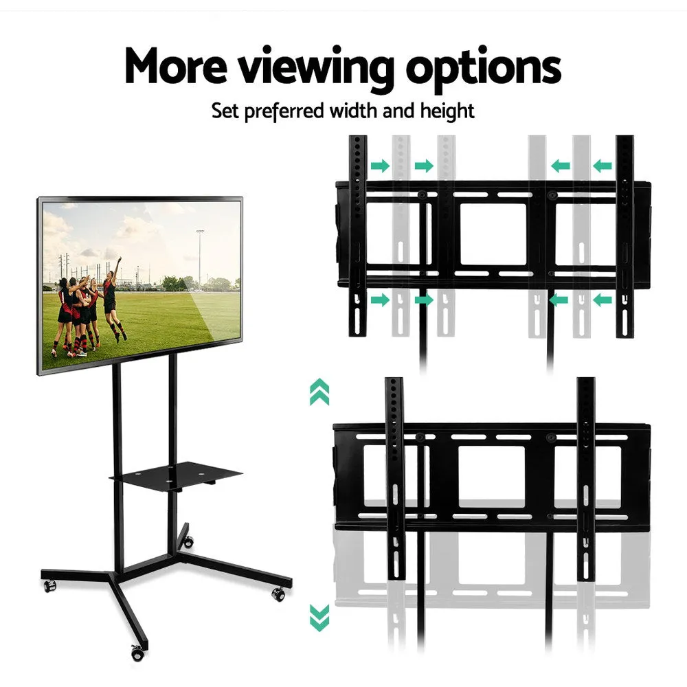 Adjustable Mobile TV Stand with Shelves for 32"-65" TVs - Artiss