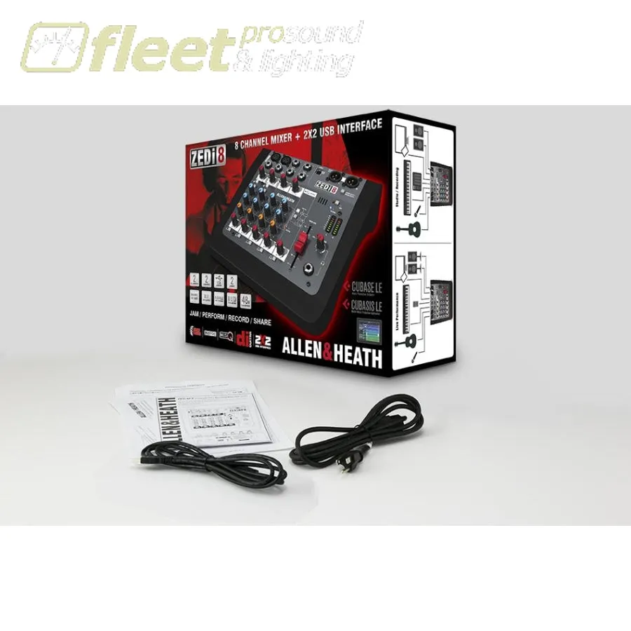 Allen & Heath ZEDi8 Stereo Channel Mixer with USB in/out