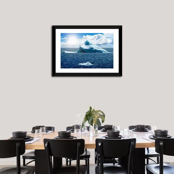 Antarctic Ice Island In Atlantic Ocean Canvas Wall Art