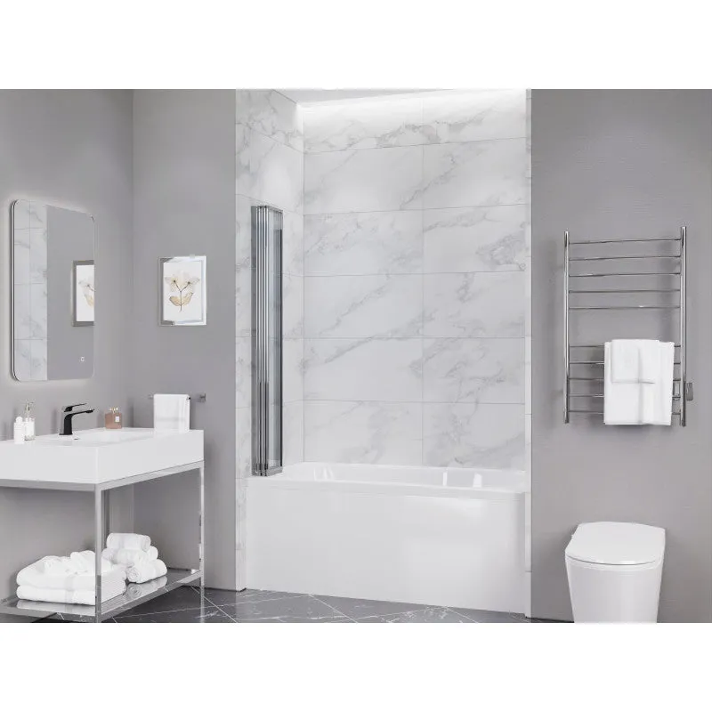 ANZZI 56-in. x 33-in. Accordion-Style Bathtub Shower Door