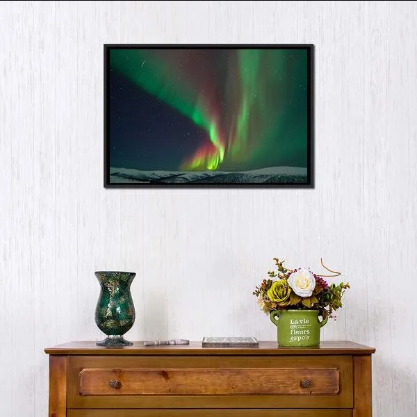 Aurora Borealis & Meteors Canvas Wall Art