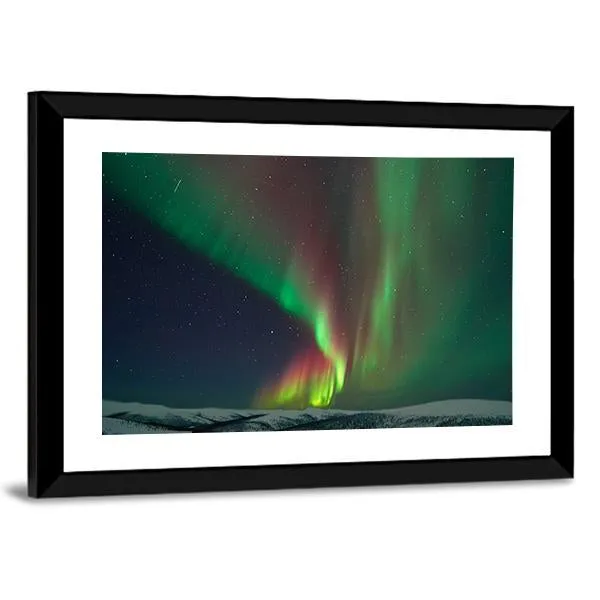 Aurora Borealis & Meteors Canvas Wall Art