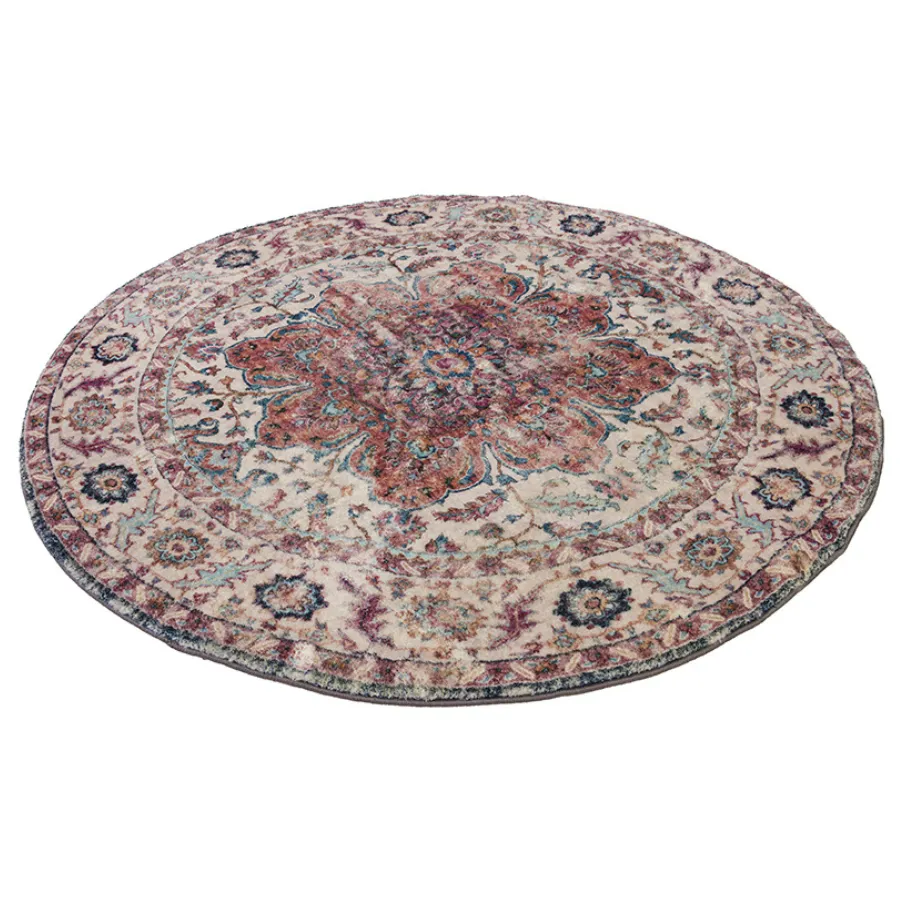 Babylon Multicolour Traditional Large Round Rug