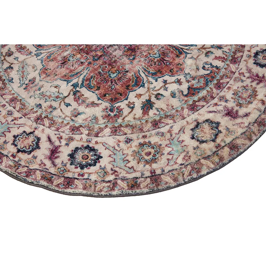 Babylon Multicolour Traditional Large Round Rug