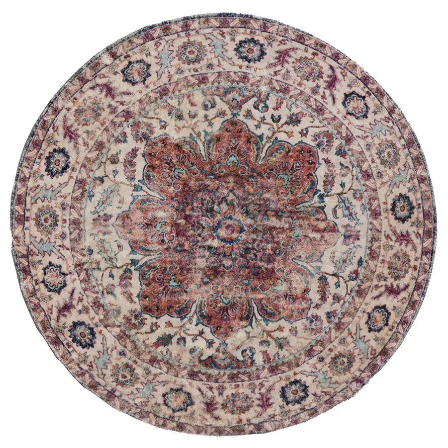 Babylon Multicolour Traditional Large Round Rug