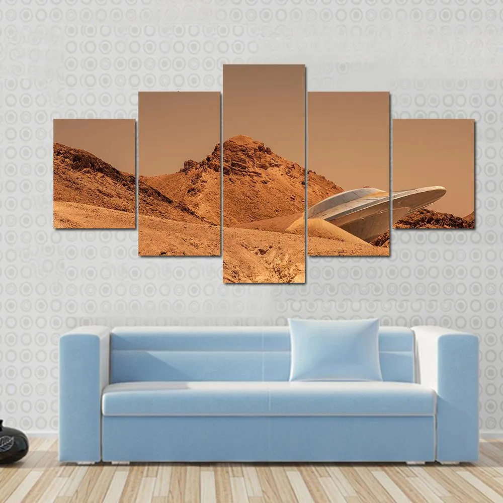 Beautiful View Of Mars Canvas Wall Art