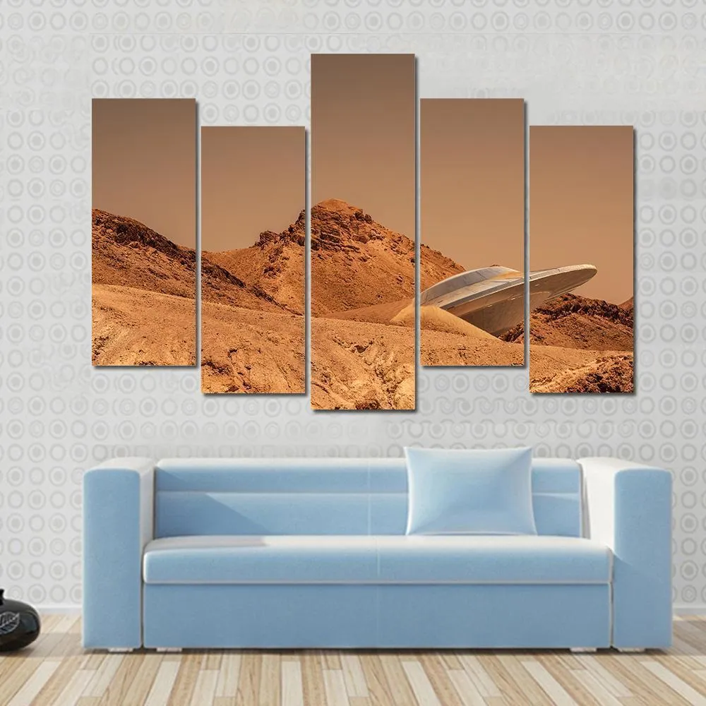 Beautiful View Of Mars Canvas Wall Art