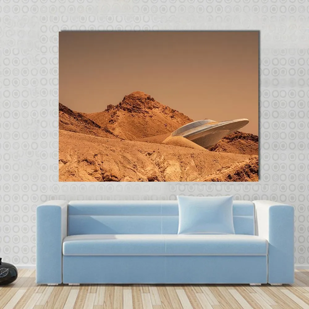 Beautiful View Of Mars Canvas Wall Art