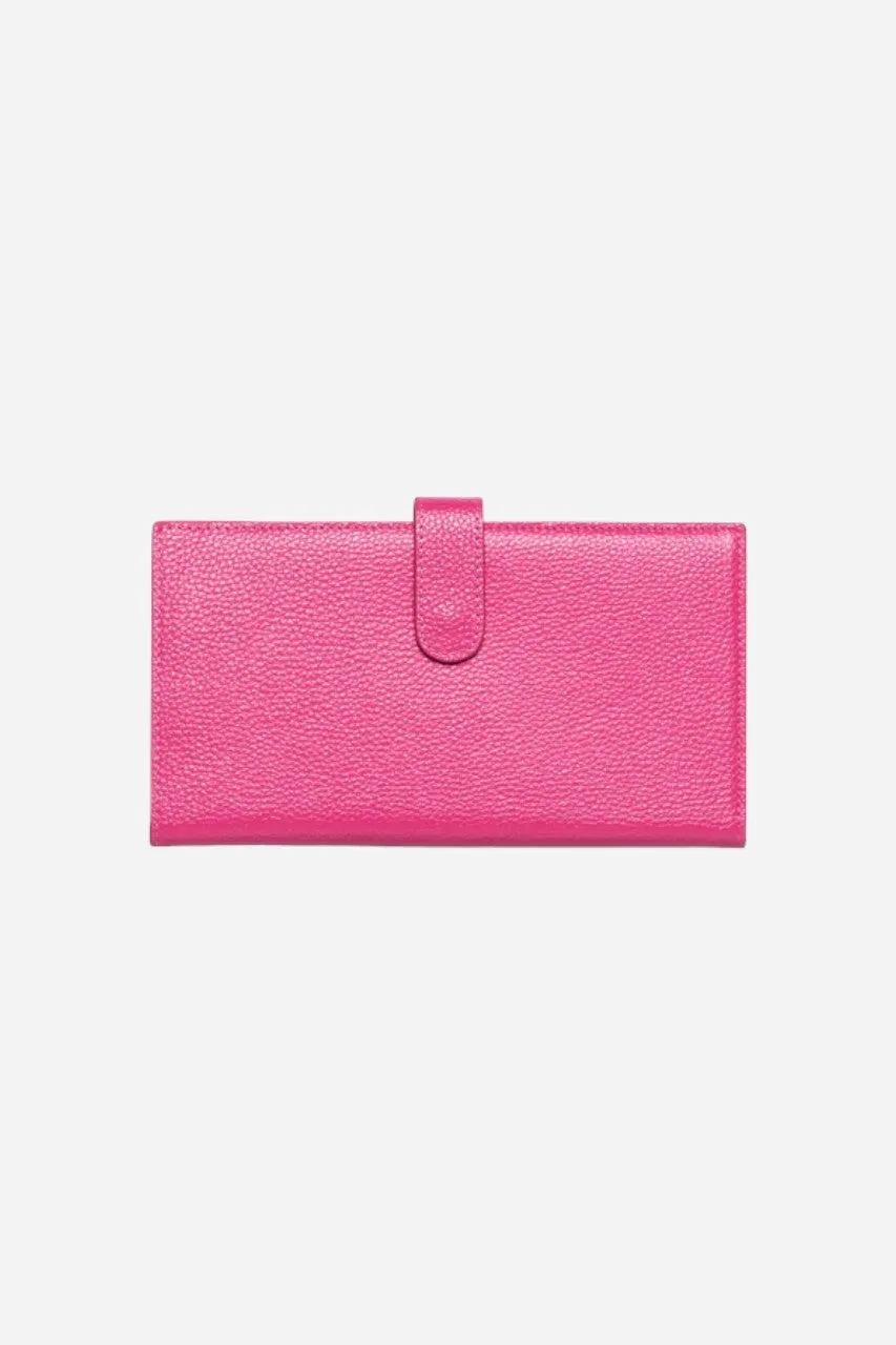 Beck Bags Leather Long Pass Wallet in Cosmo Pink