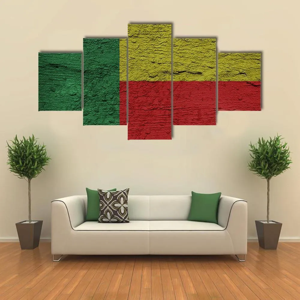 Benin Flag Canvas Wall Art