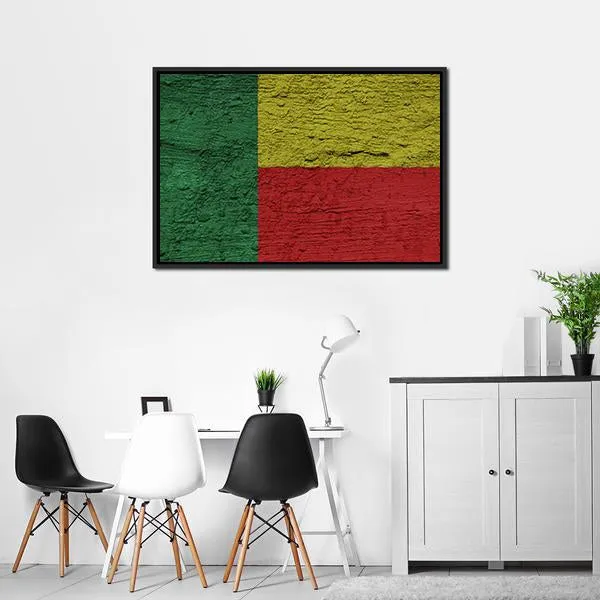 Benin Flag Canvas Wall Art