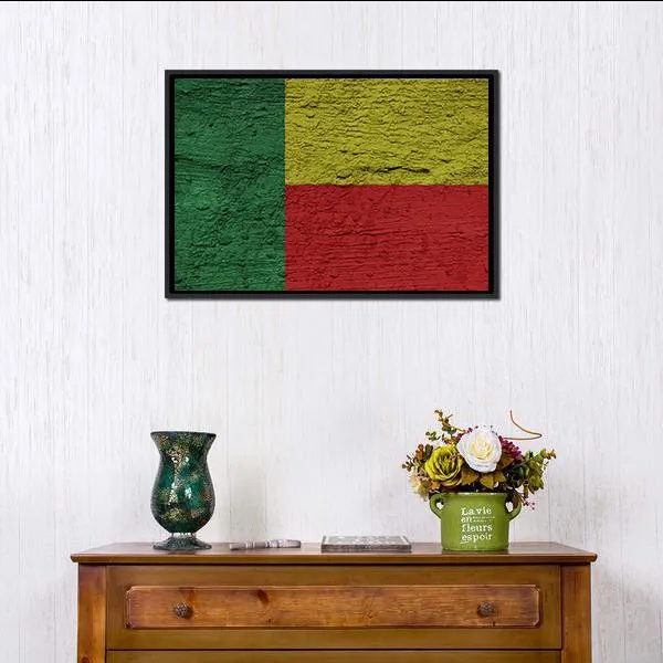 Benin Flag Canvas Wall Art