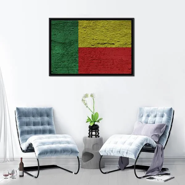 Benin Flag Canvas Wall Art