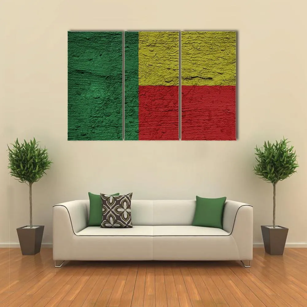 Benin Flag Canvas Wall Art