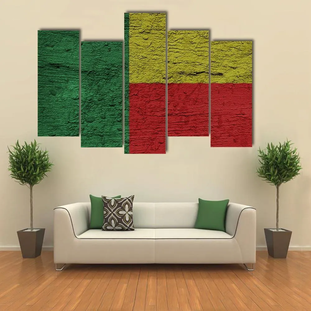 Benin Flag Canvas Wall Art