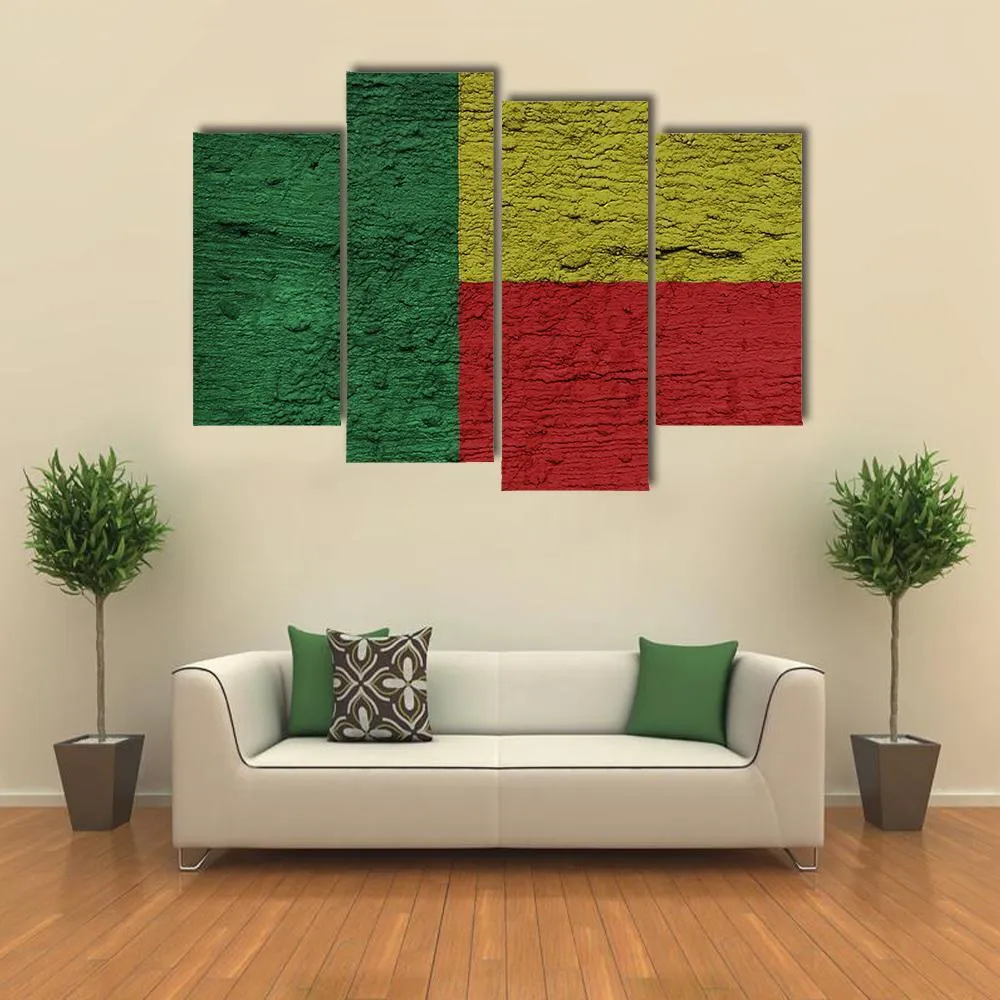 Benin Flag Canvas Wall Art