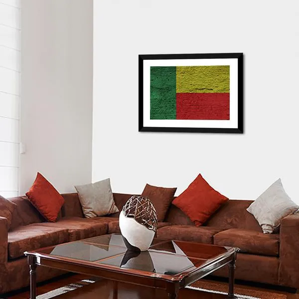 Benin Flag Canvas Wall Art