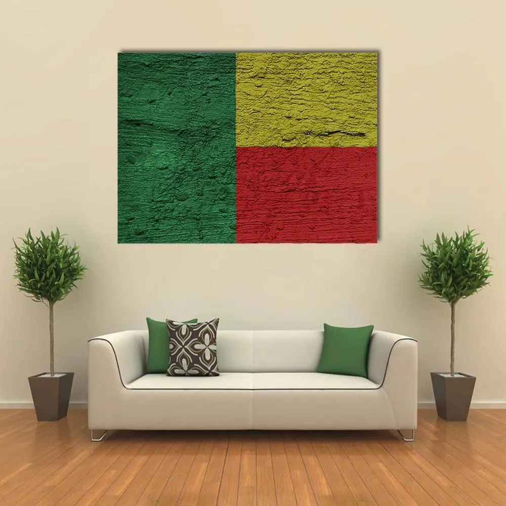 Benin Flag Canvas Wall Art