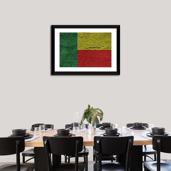 Benin Flag Canvas Wall Art