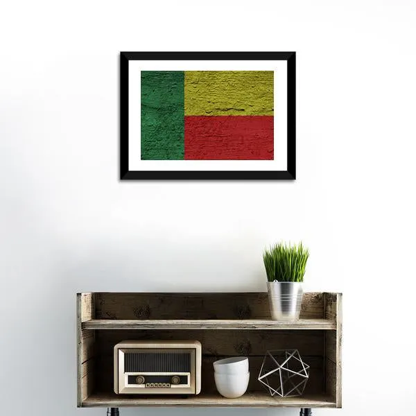 Benin Flag Canvas Wall Art