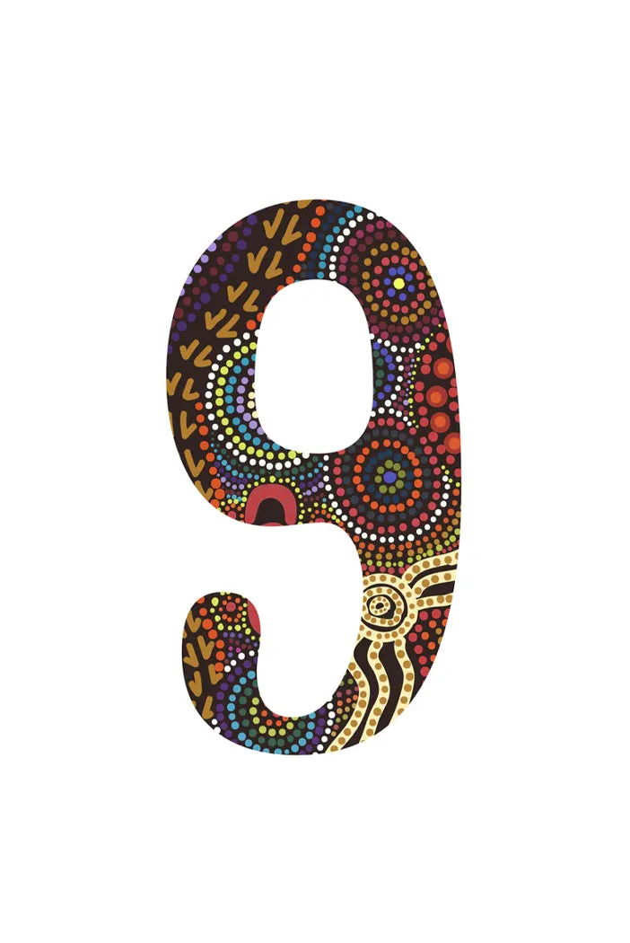 Bindigenous 'Numbers & Letters' Bin Sticker - 20x11cm