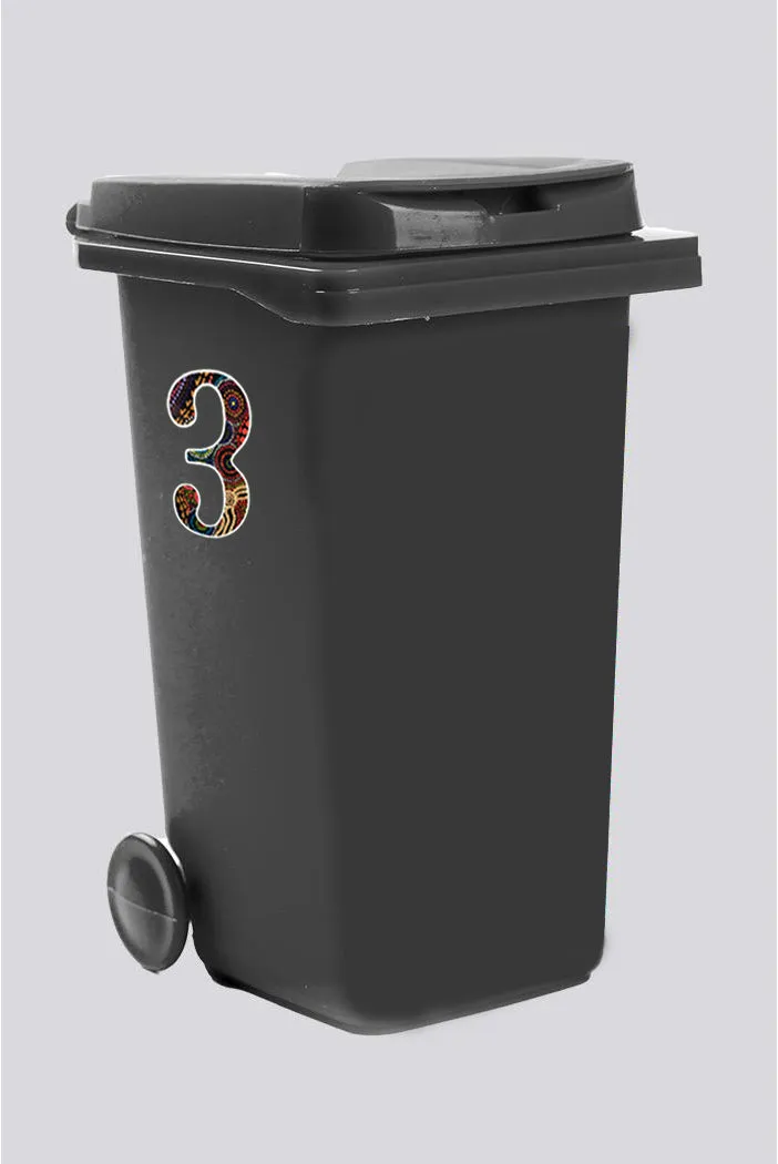 Bindigenous 'Numbers & Letters' Bin Sticker - 20x11cm