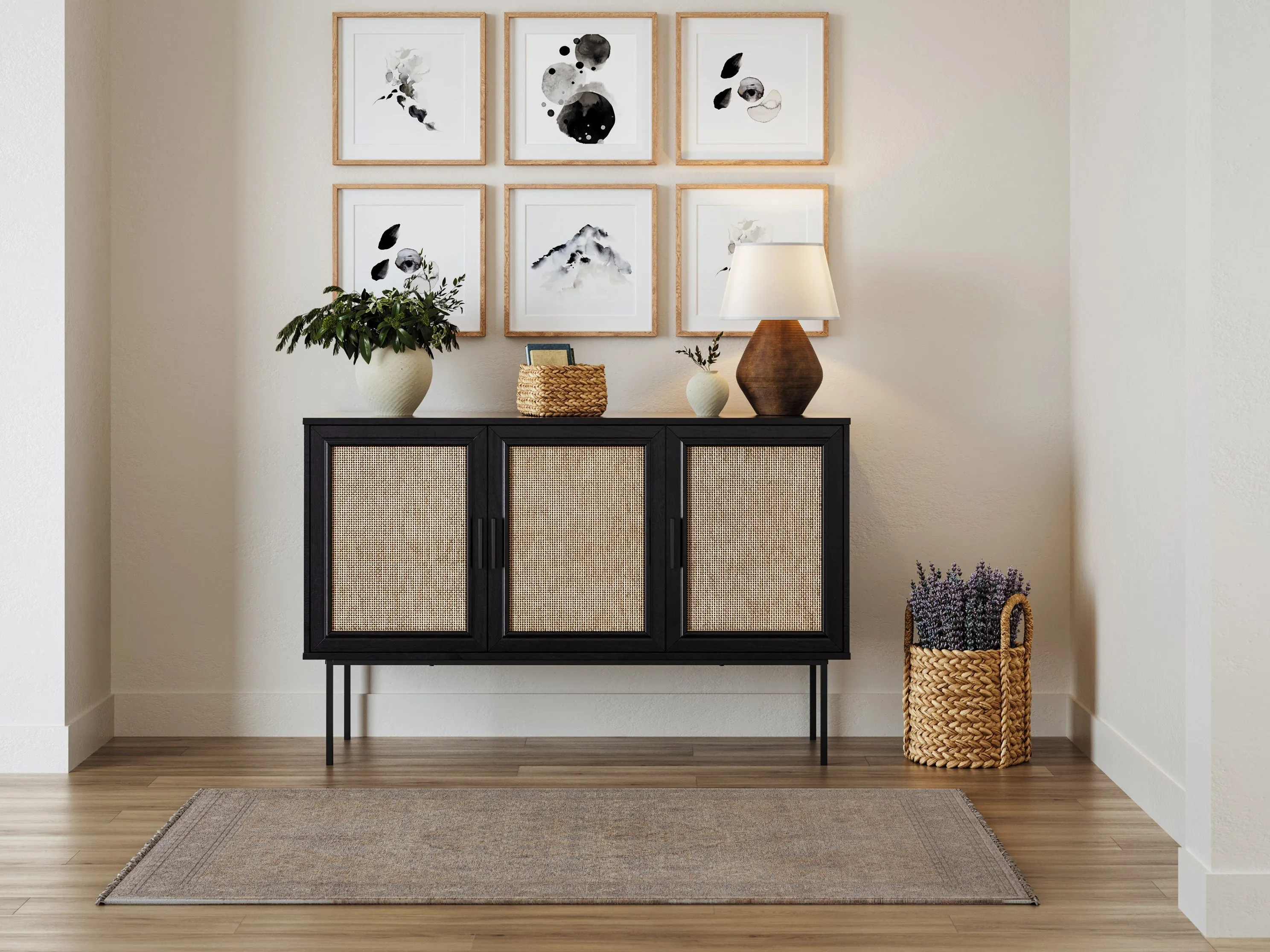 Black Wood Sideboard Buffet