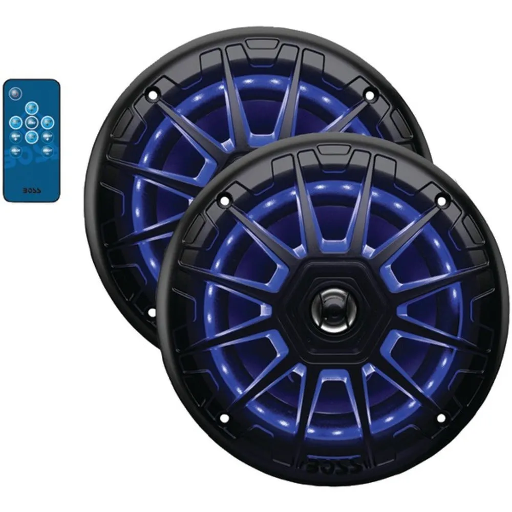 BOSS Audio Systems MRGB65B 6.5 2-Way Full-Range Illuminated Marine Speakers