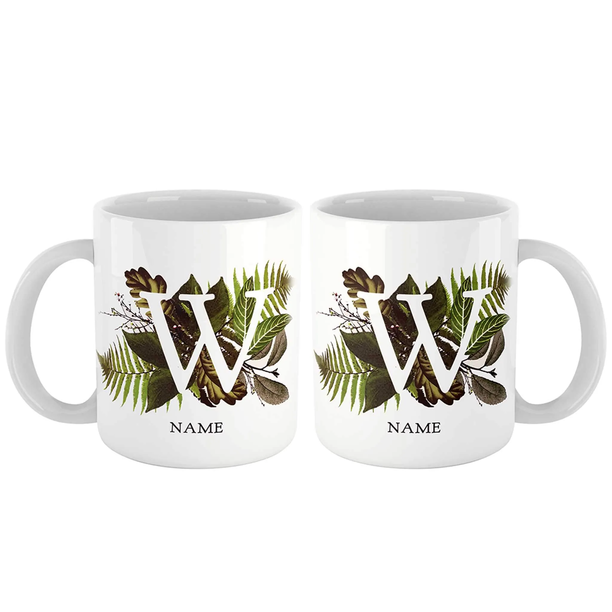 Botanical Couple Monogram Personalized Mug