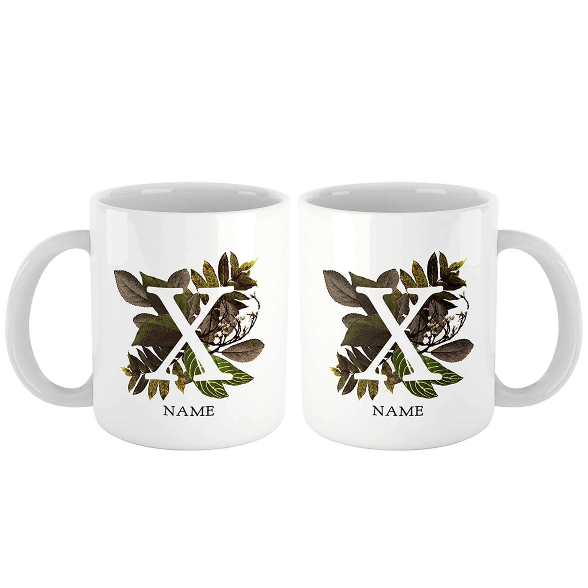 Botanical Couple Monogram Personalized Mug