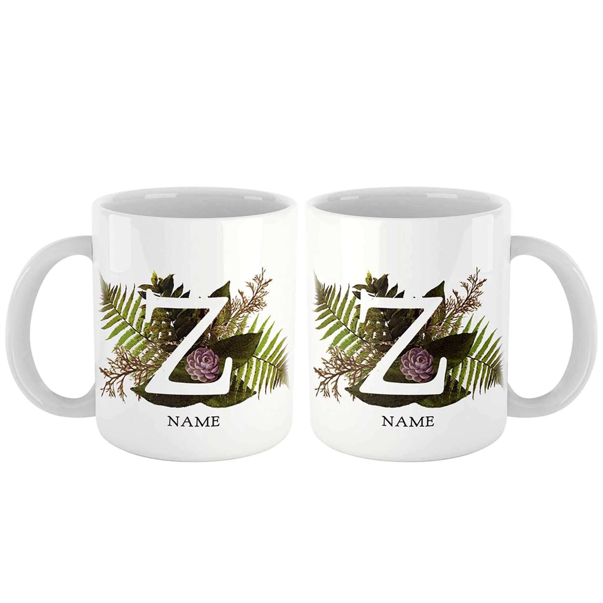 Botanical Couple Monogram Personalized Mug