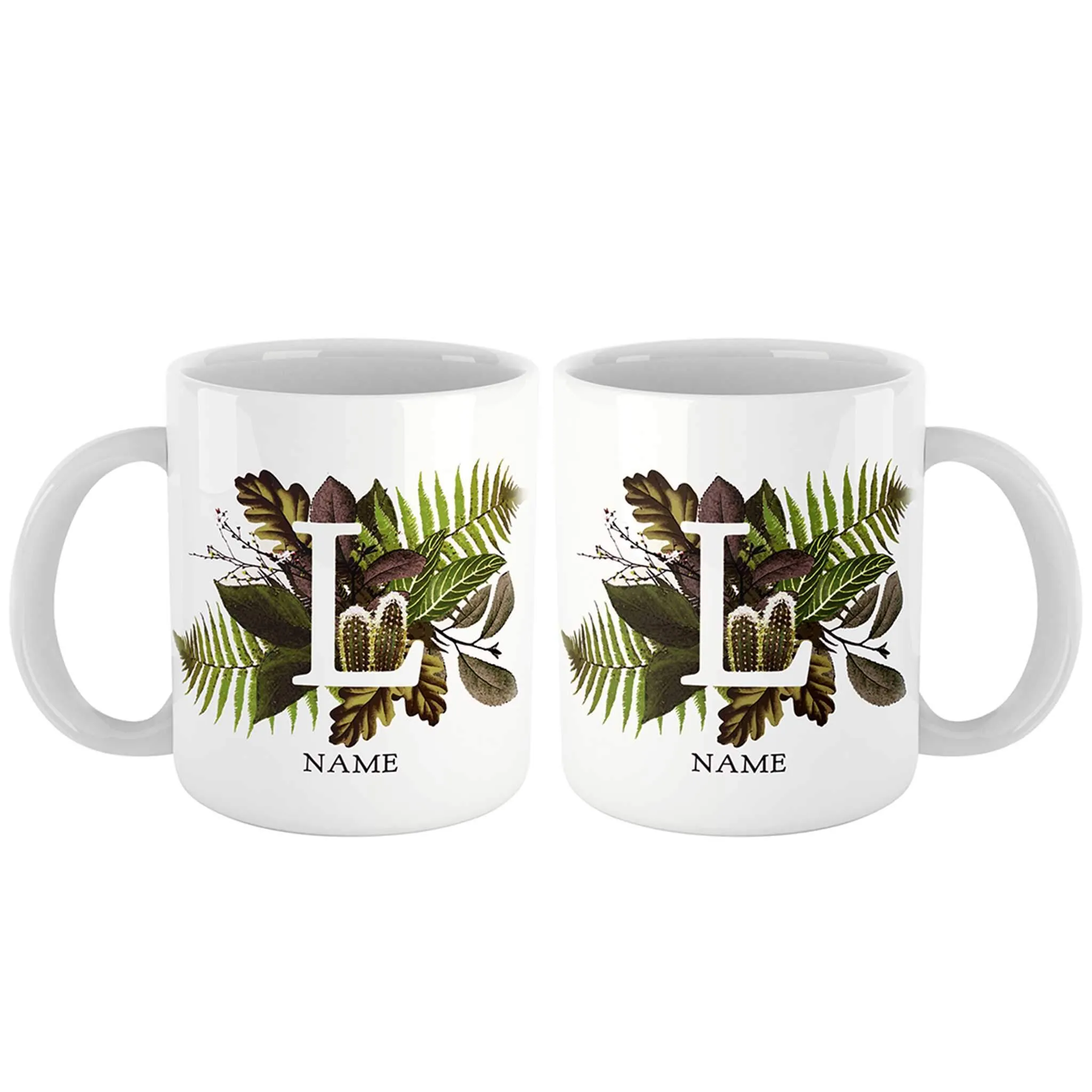 Botanical Couple Monogram Personalized Mug