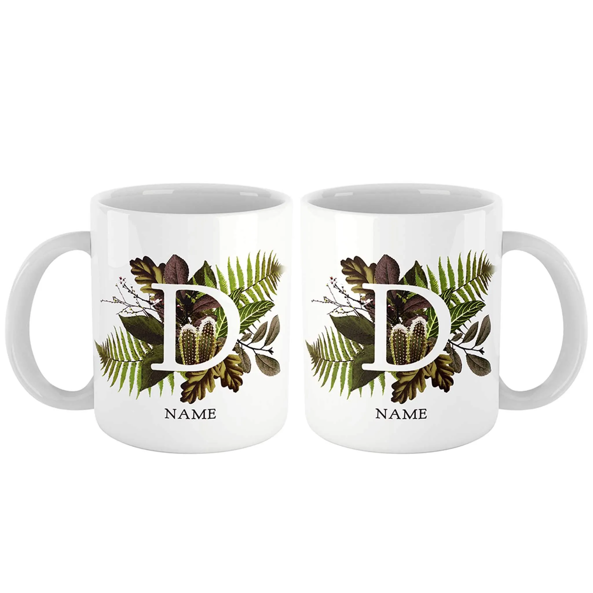 Botanical Couple Monogram Personalized Mug