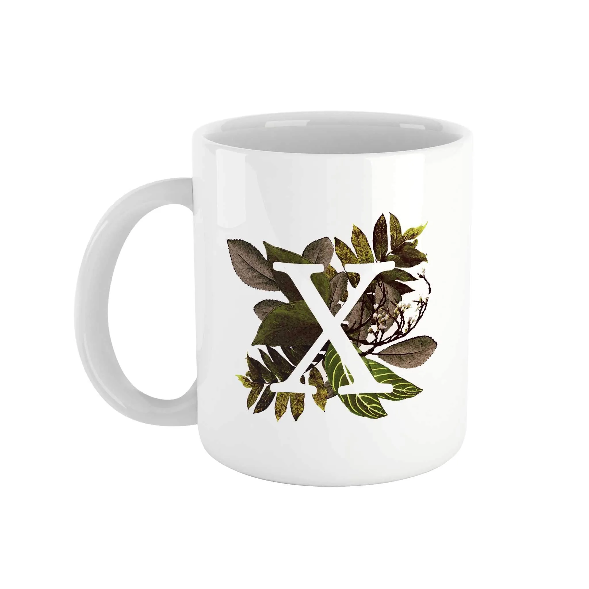 Botanical Monogram Ceramic Mug