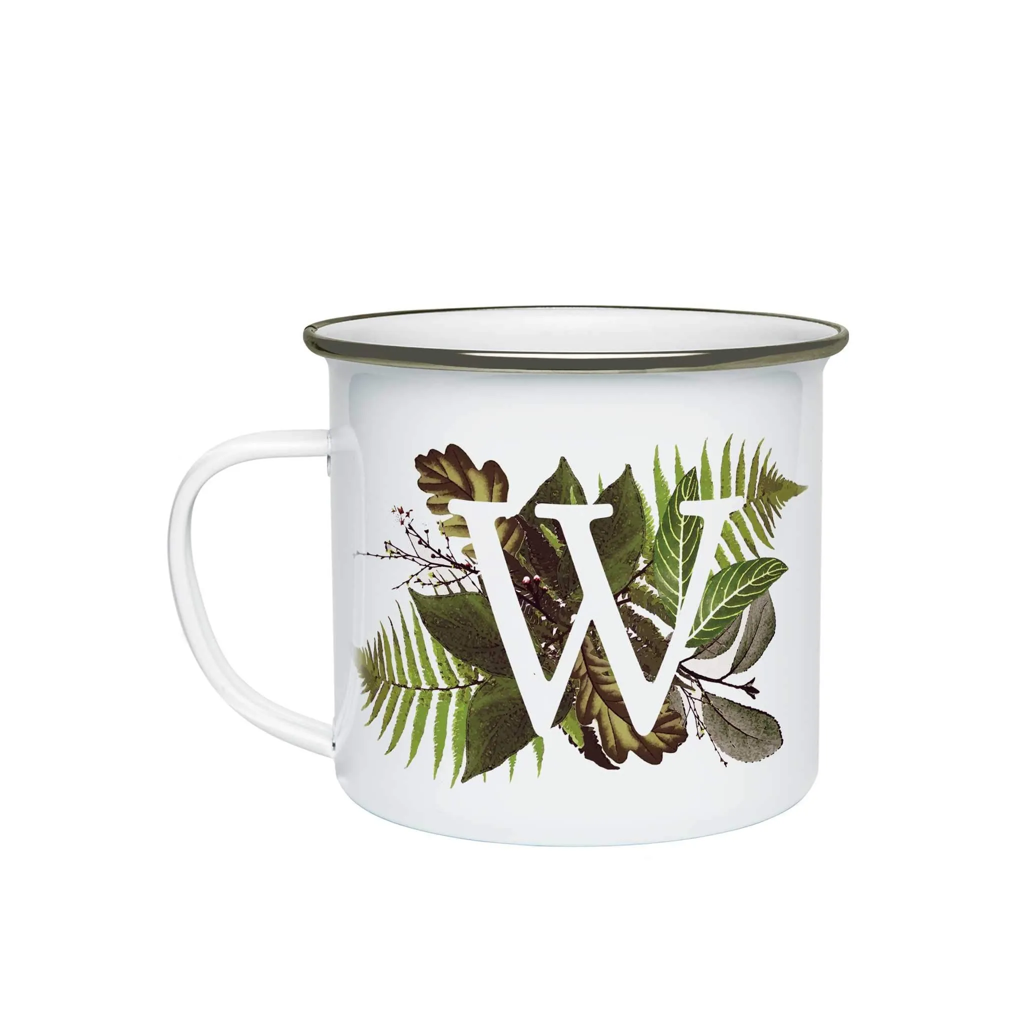 Botanical Monogram Enamel Mug