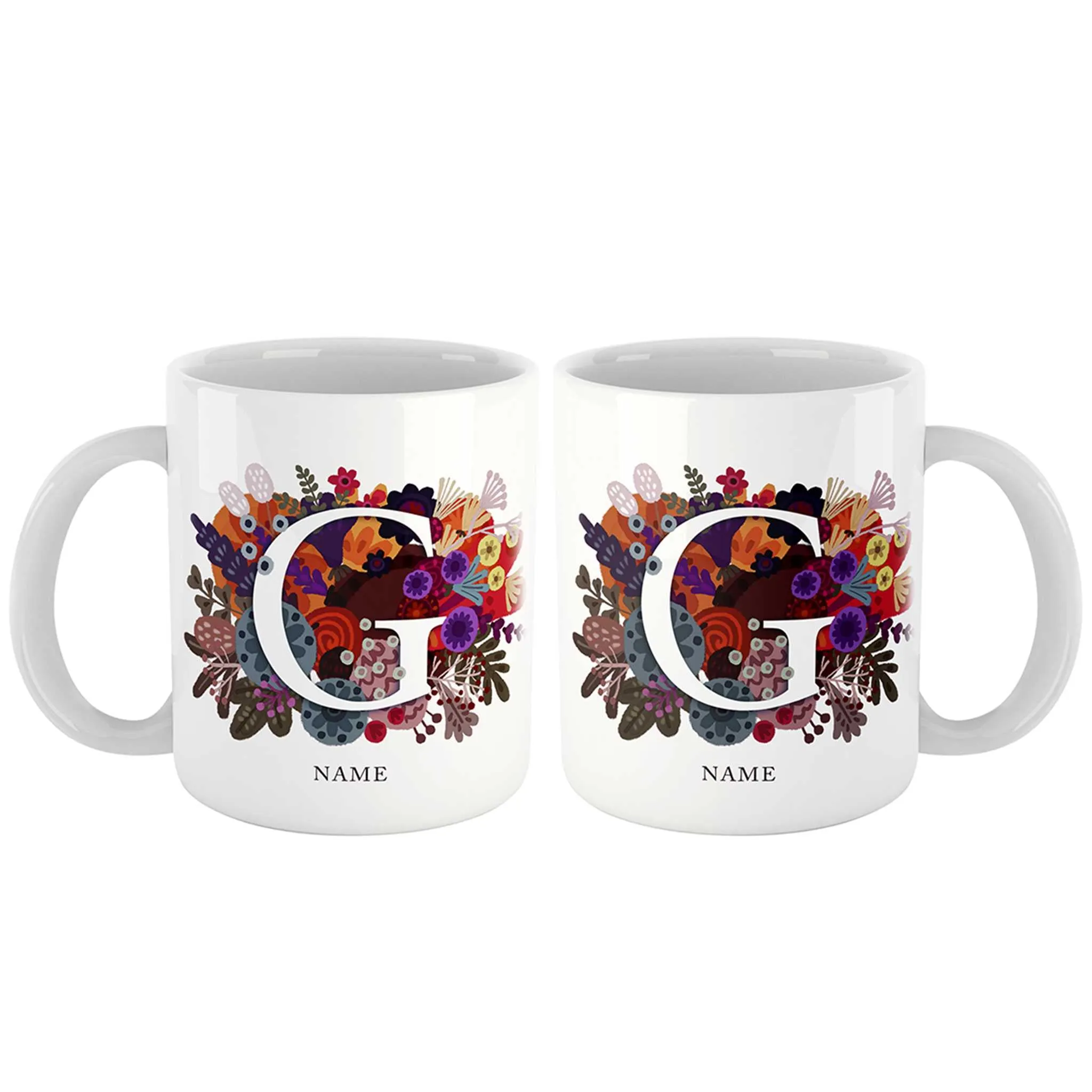 Burst of Colors Couple Personalized Mug